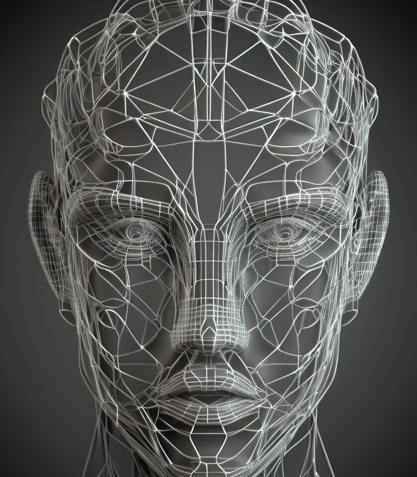 ai-generated-illustration-head-constructing-from-cubes-triangles-artificial-intelligence 1-min