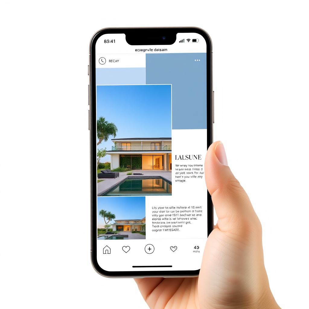 Elegant Instagram carousel design for luxury villa marketing Elegant Instagram carousel design for luxury villa marketing