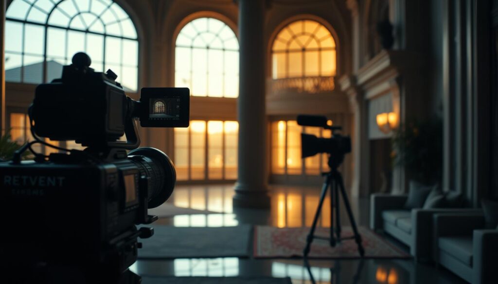 Frame from luxury property video showing cinematic quality and storytelling Frame from luxury property video showing cinematic quality and storytelling
