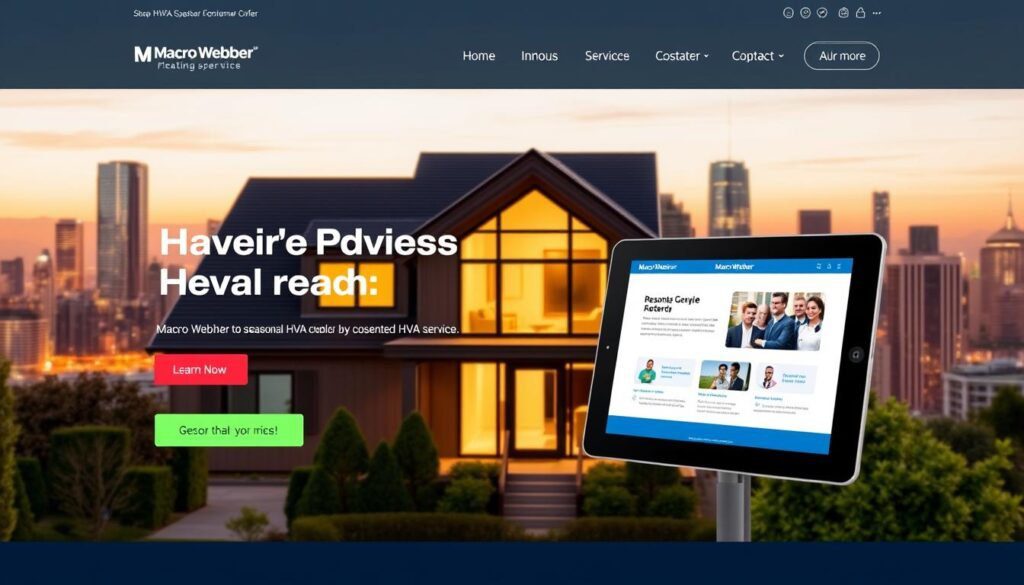 HVAC landing page optimization