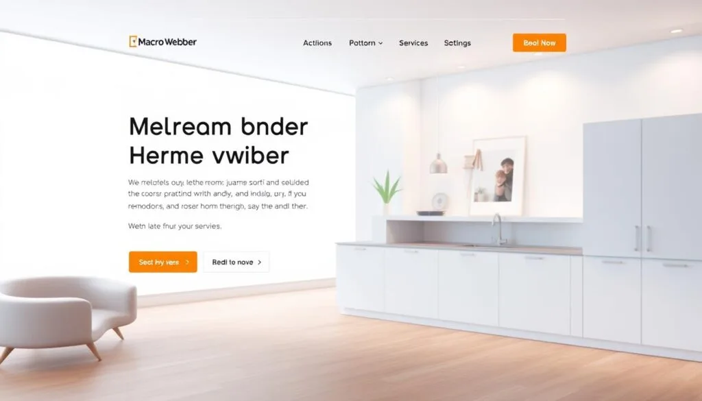 Visual hierarchy in landing page design