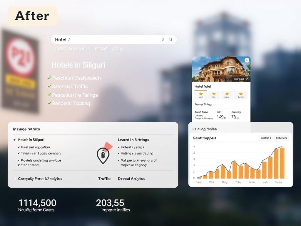 After SEO: Siliguri hotel website with improved search rankings
