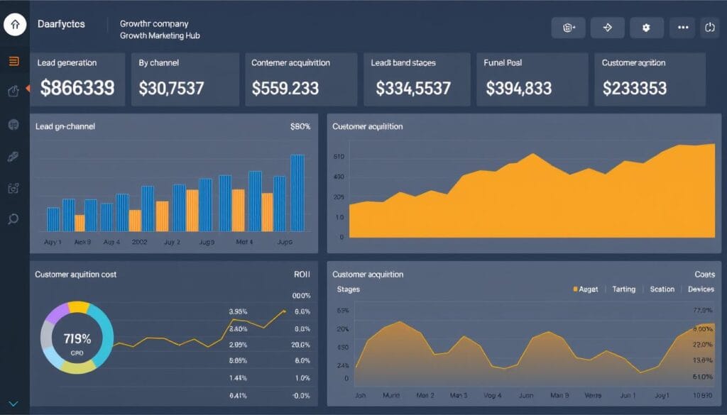 Analytics dashboard for a solar company's Growth Marketing Hub