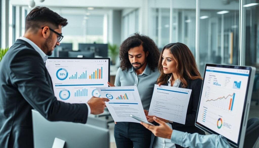 Business professionals evaluating SEO agency services in Mumbai