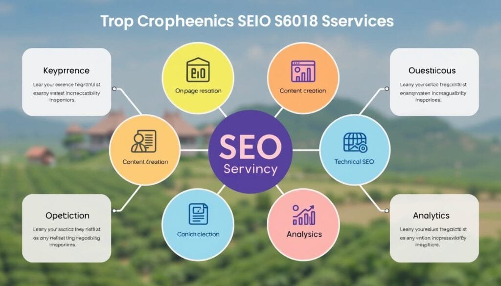 Comprehensive SEO services diagram for Siliguri businesses