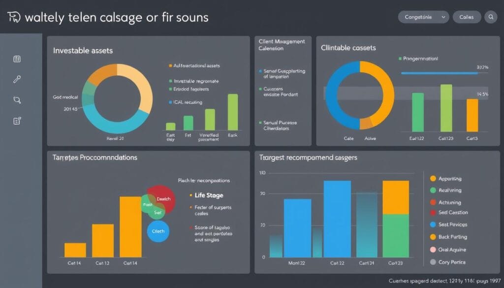 Data visualization showing client segmentation and targeting strategies
