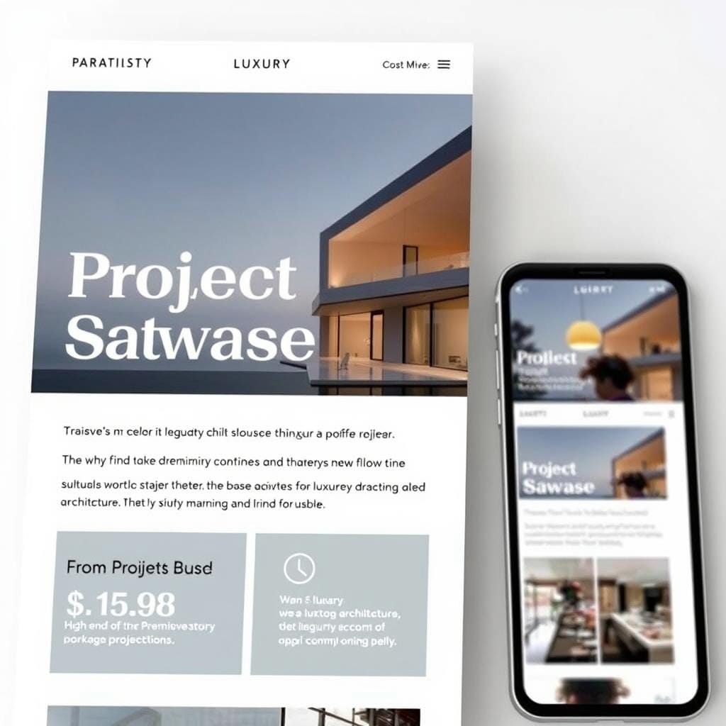Elegant email template for luxury architecture firm showing project showcase Elegant email template for luxury architecture firm showing project showcase