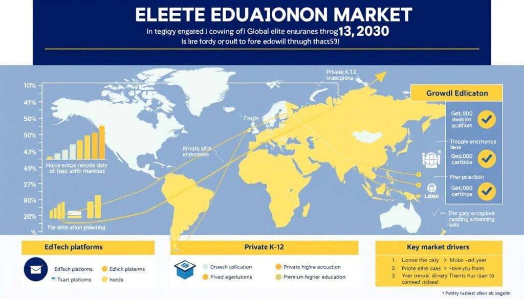 Global education growth forecast showing market expansion through 2030