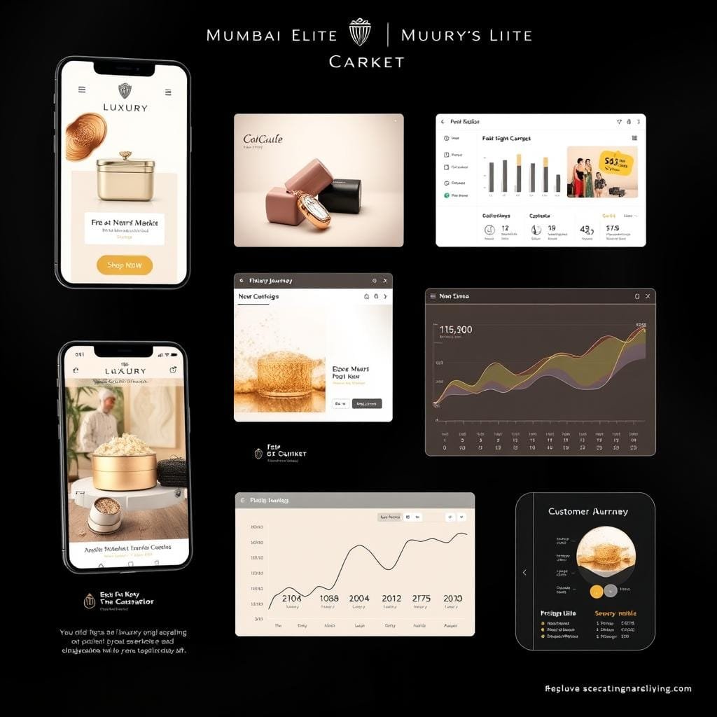 Luxury digital marketing campaign visualization for Mumbai's elite market