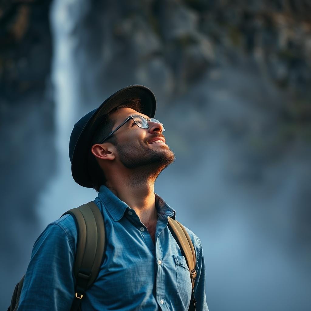 Luxury traveler experiencing a transformative moment during a high-ticket travel experience Luxury traveler experiencing a transformative moment during a high-ticket travel experience