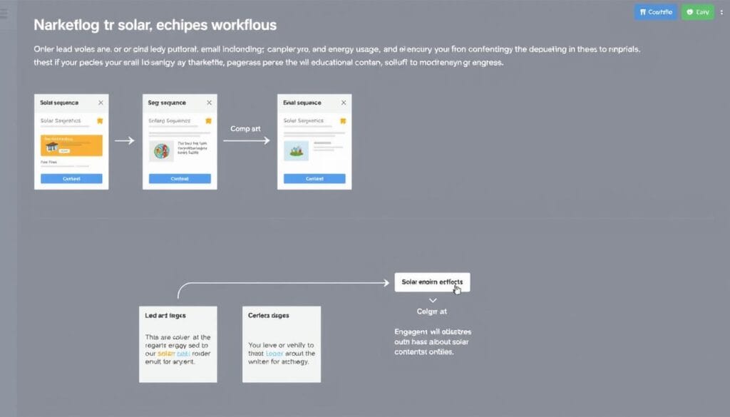 Marketing automation workflow for solar lead nurturing