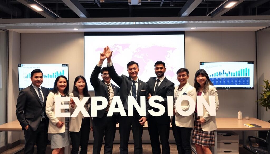 MediTech Innovations team at Elite Healthcare Growth Hub celebrating global expansion