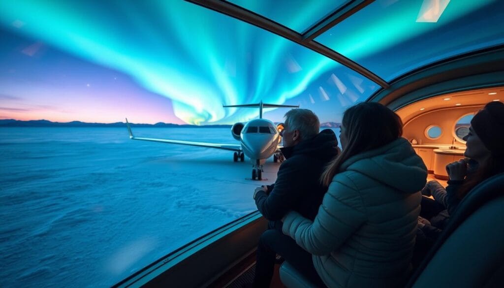 Private jet expedition to view the Northern Lights in Arctic luxury Private jet expedition to view the Northern Lights in Arctic luxury
