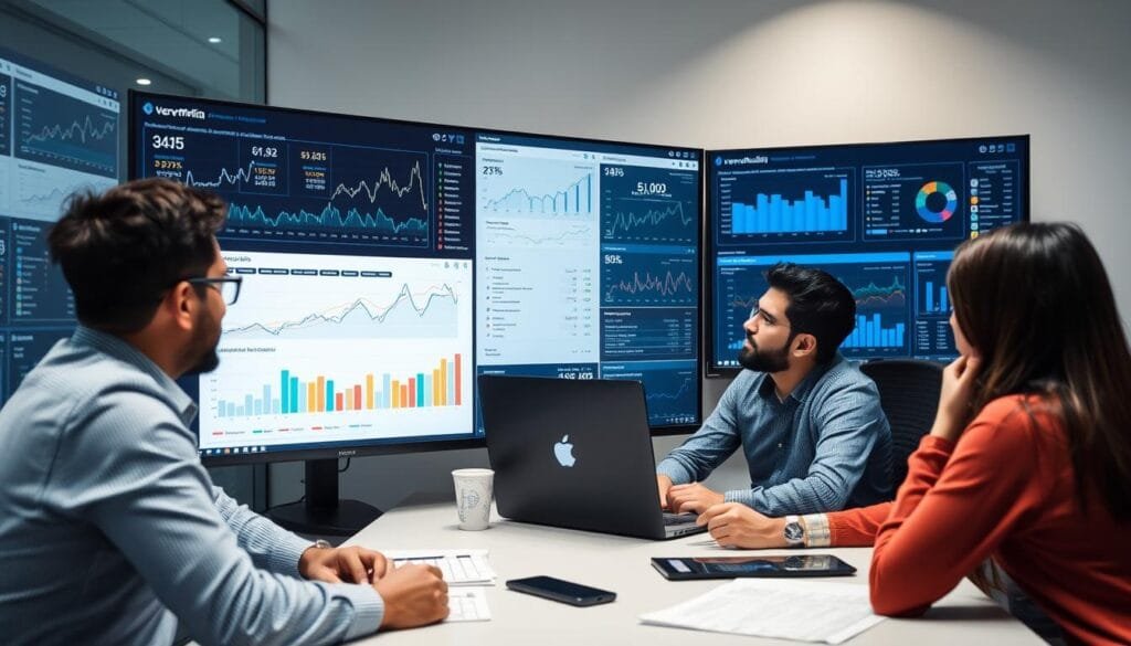 Verve Media SEO Agency in Mumbai team analyzing search rankings