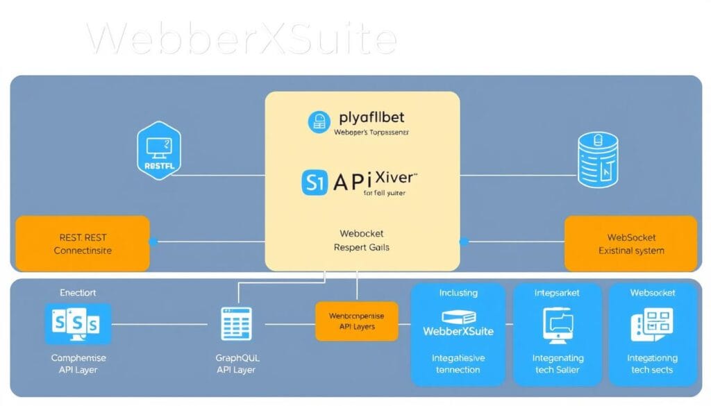 WebberXSuite™ API-first architecture and integration capabilities visualization