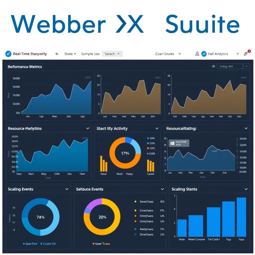 WebberXSuite™ real-time analytics and monitoring interface WebberXSuite™ real-time analytics and monitoring interface