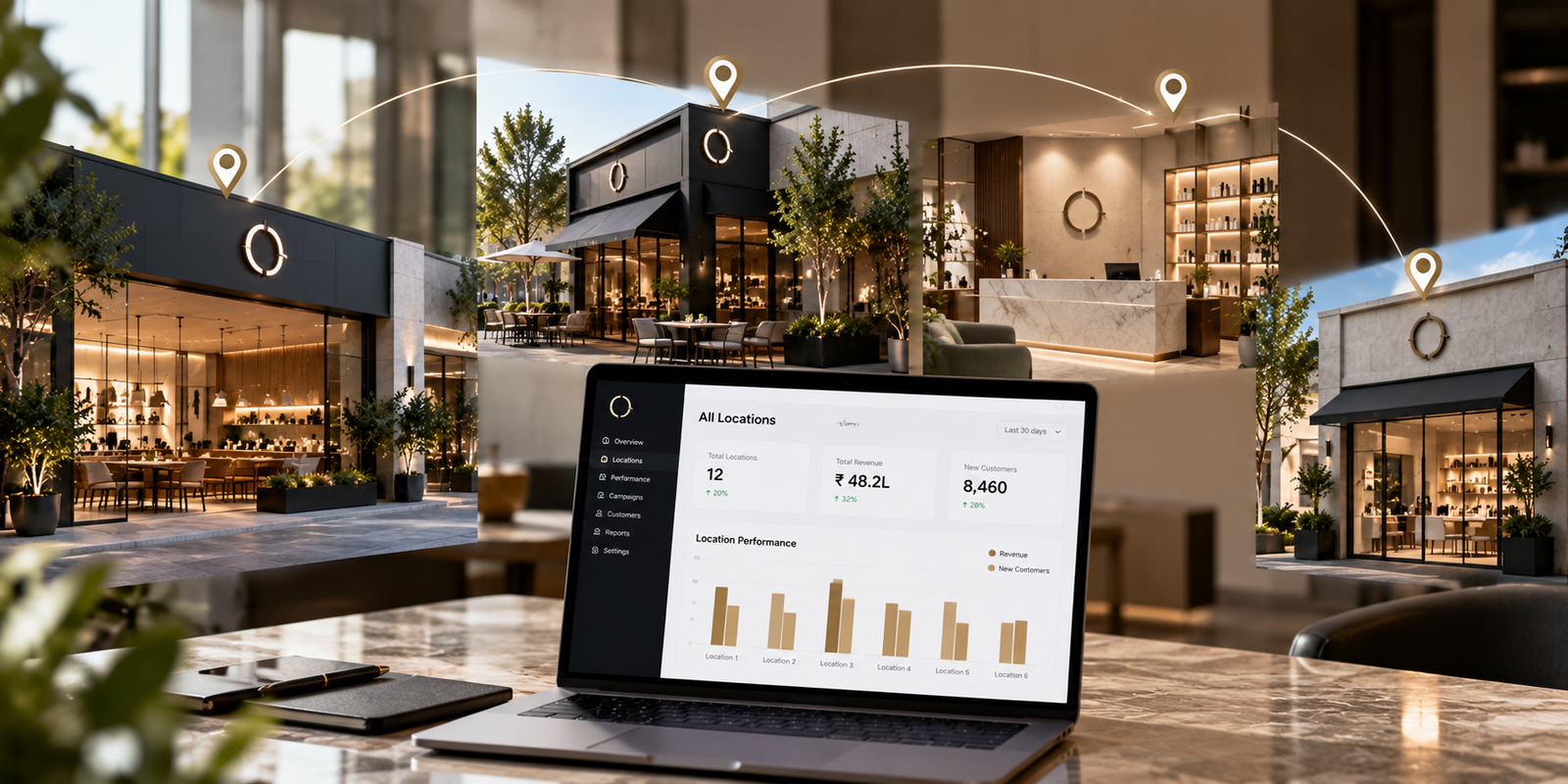 A modern multi-location business representing local customer demand